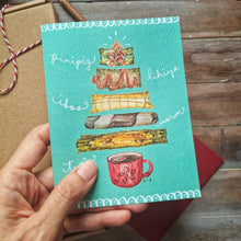 Load image into Gallery viewer, Masaganang Pasko -Suman Folded Notecard 4.25x5.5in