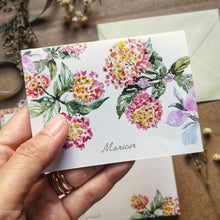 Load image into Gallery viewer, Custom Lantana 3x4" Folded Mini Notecard set