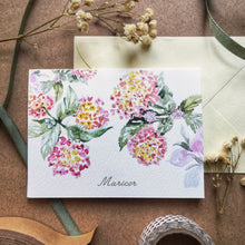 Load image into Gallery viewer, Custom Lantana 3x4" Folded Mini Notecard set