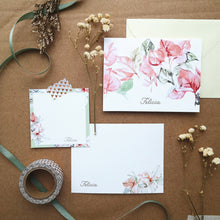 Load image into Gallery viewer, Personalized Bougainvillea Gift tag and Notecard Gift set