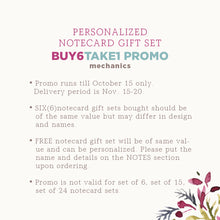 Load image into Gallery viewer, Personalized Full Gift set- Pink Flora Gift tag and Mini-Notecard set