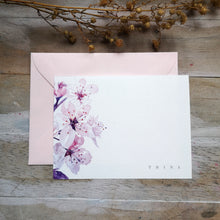 Load image into Gallery viewer, Custom Sakura 3x4" Flat Notecard set