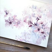 Load image into Gallery viewer, Custom Sakura 3x4" Folded Mini Notecard set