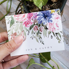 Load image into Gallery viewer, Custom Daisy and Roses 3x4" Folded Mini Notecard set