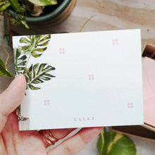 Load image into Gallery viewer, Custom Monstera blush Flat Notecard