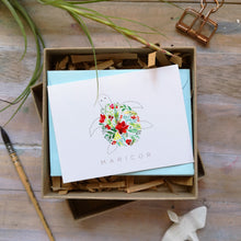 Load image into Gallery viewer, Custom Turtle Tidings Folded Notecard set