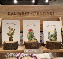 Load image into Gallery viewer, Potted Print Gift set (Cactus Print & Log Print and Pen Holder)