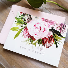 Load image into Gallery viewer, Custom Rose 3x4" Folded Mini Notecard set