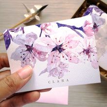 Load image into Gallery viewer, Custom Sakura 3x4" Folded Mini Notecard set
