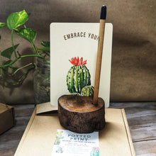 Load image into Gallery viewer, Potted Print Gift set (Cactus Print & Log Print and Pen Holder)