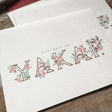 Load image into Gallery viewer, Yakap Pasko 4.25x5.5" handpainted Christmas card (limited edition)