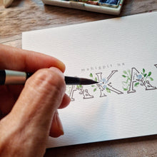 Load image into Gallery viewer, Mahigpit na Yakap 4.25x5.5&quot; handpainted Sampaguita Notecard
