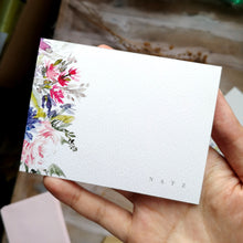 Load image into Gallery viewer, Personalized Full Gift set- Daisies &amp; Roses Gift tag and Mini-Notecard set
