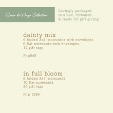 Load image into Gallery viewer, Personalized Sampaguita  Gift tag and Notecard Gift set
