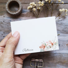Load image into Gallery viewer, Custom Bougainvillea Flat Notecard set from Flores de Mayo collection
