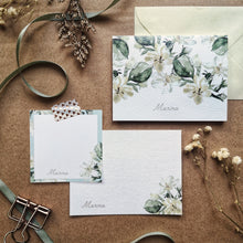 Load image into Gallery viewer, Personalized Sampaguita  Gift tag and Notecard Gift set
