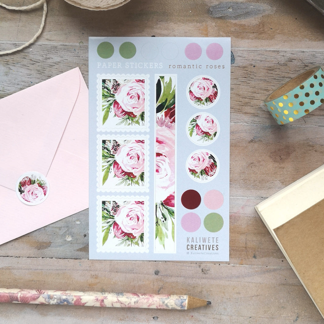 Roses Paper Sticker sheet