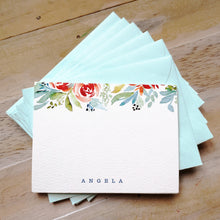 Load image into Gallery viewer, Personalized Full Gift set- Blue Chaos Gift tag and Mini-Notecard set
