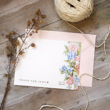 Load image into Gallery viewer, NEW! Custom Roses Flat Notecard set from Let Hope Bloom collection
