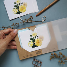 Load image into Gallery viewer, 3x4&quot; Yellow Gardenia Mini Folded Notecards
