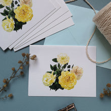 Load image into Gallery viewer, 3x4&quot; Yellow Gardenia Mini Folded Notecards
