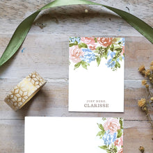 Load image into Gallery viewer, Personalized Full Gift set- Rose Gift tag and Mini-Notecard set
