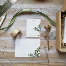 Load image into Gallery viewer, Personalized Full Gift set- Monstera Gift tag and Mini-Notecard set
