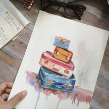 Load image into Gallery viewer, Of luggages and getting lost 8.5x11&quot; Artprint
