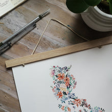 Load image into Gallery viewer, Removable Magnetic Wooden Print Hanger -30cm wide
