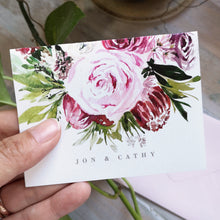 Load image into Gallery viewer, Custom Rose 3x4&quot; Folded Mini Notecard set
