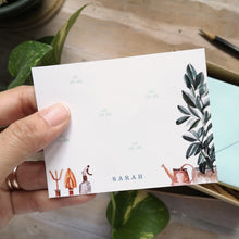 Load image into Gallery viewer, Custom Rust &amp; Rubber Flat Notecard

