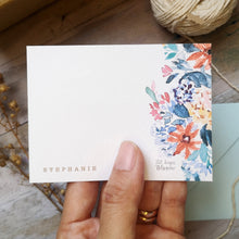 Load image into Gallery viewer, NEW! Custom Santan Flat Notecard set from Let Hope Bloom collection
