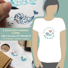 Load image into Gallery viewer, Downloadable Print-at-Home Ecology Clip art
