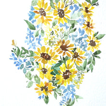 Load image into Gallery viewer, Personalized Full Gift set- Sunflower Gift tag and Mini-Notecard set
